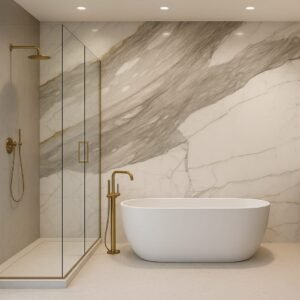 Marble and Floor Style: New Luxury Living Surfaces Collection Calacatta Gold Marble