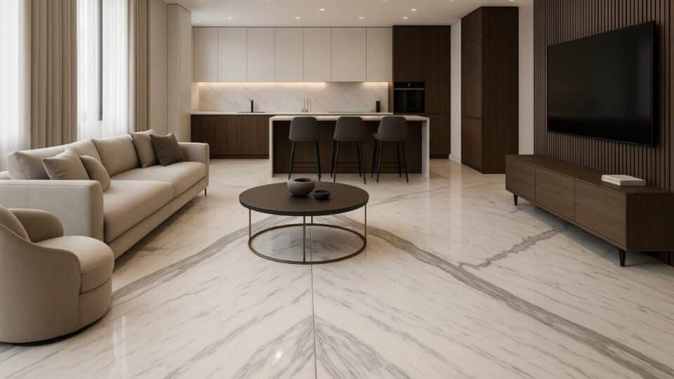 Statuario for Luxury Villa Flooring – The Infinity Marble