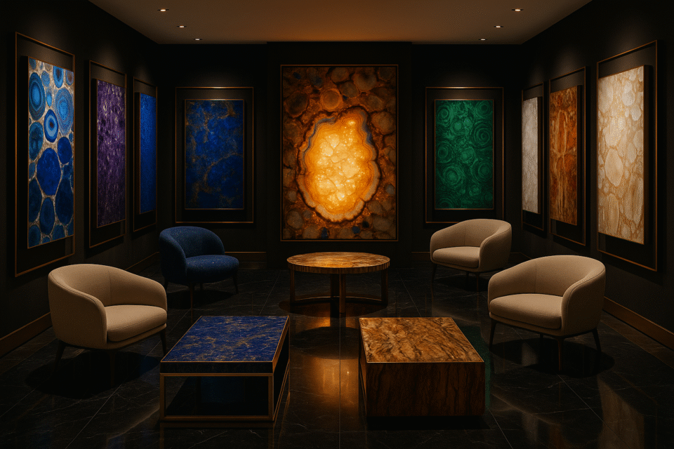 Semi-Precious Marble & Gemstone Stone Slabs