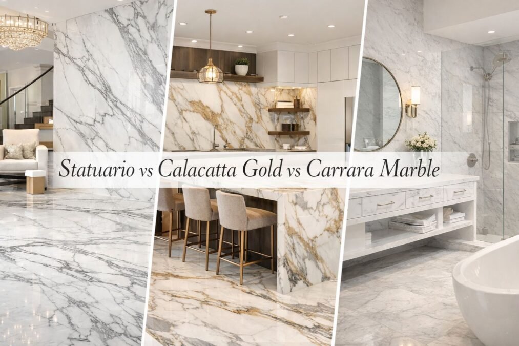 Statuario vs Calacatta Gold vs Carrara Marble | Infinity Marble