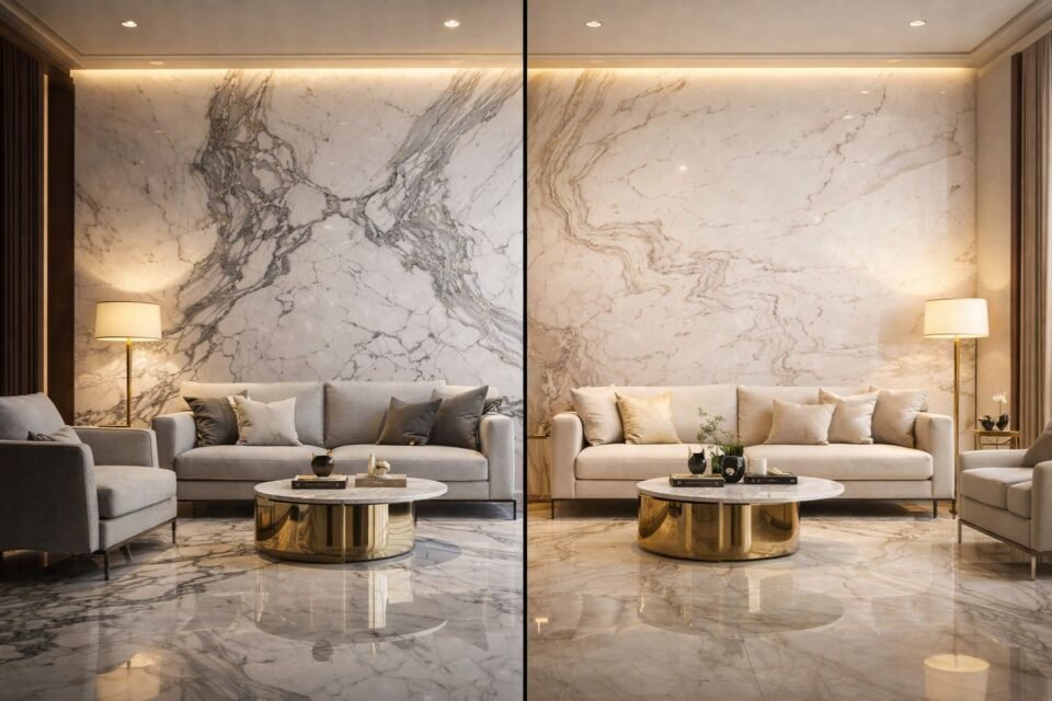 Which Marble Creates a More Elegant Look – Statuario or Volakas?