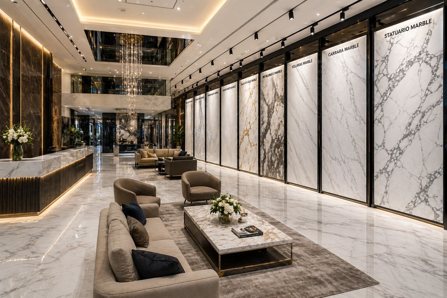 Inside a Luxury Showroom: Where Elegance Meets Excellence Premium Marble That Adds Value to Your Property