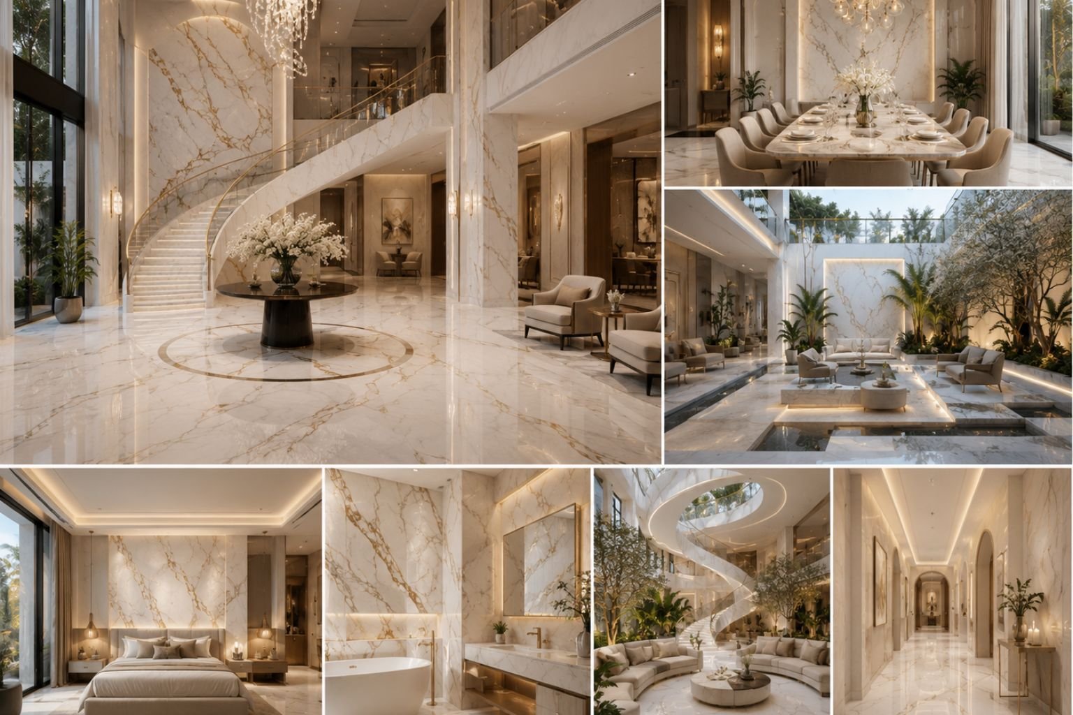 The New Language of Luxury: Premium Marble in Modern Interiors White Marble: The Future of Luxury Interior Design