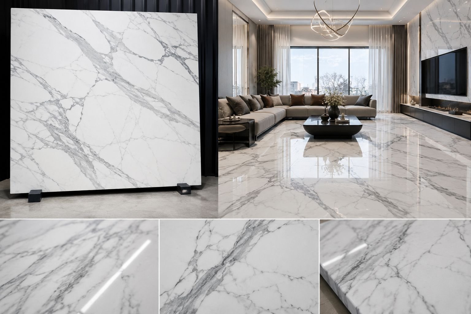Statuario: Nature's Masterpiece for Luxury Interiors The Iconic Veining That Makes Statuario Famous Worldwide