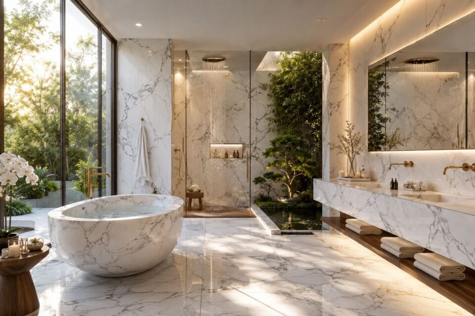 Create a Spa-Like Bathroom with Statuario | The Infinity Marble