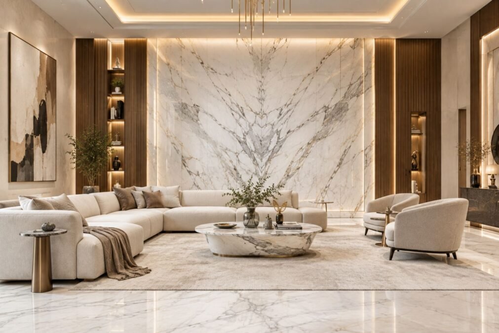 White Marble with Character: From Subtle to Dramatic