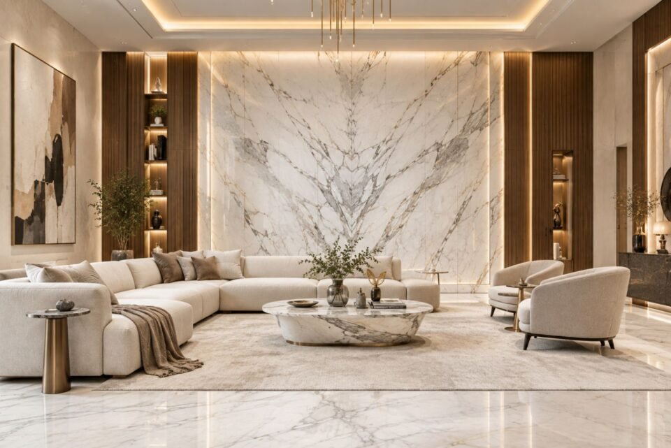 White Marble with Character: From Subtle to Dramatic